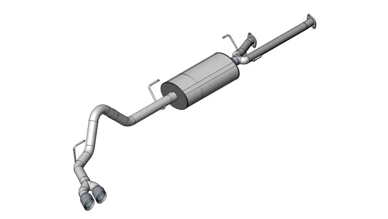 CORSA Performance 14577, 2007-2008 Toyota Tundra Double Cab/Crew Max 5.7L V8 Polished Sport Cat-Back Exhaust