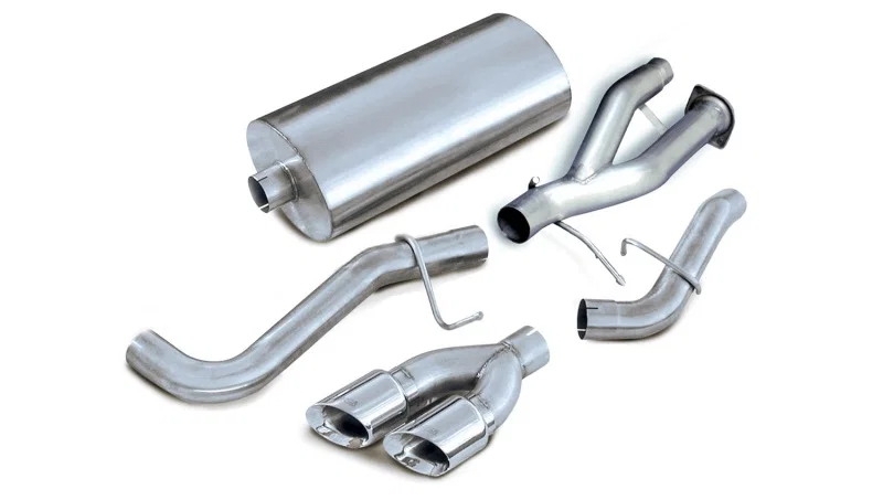 CORSA Performance 14220, 2002-2006 Cadillac Escalade 6.0L V8 Polished Sport Cat-Back Exhaust