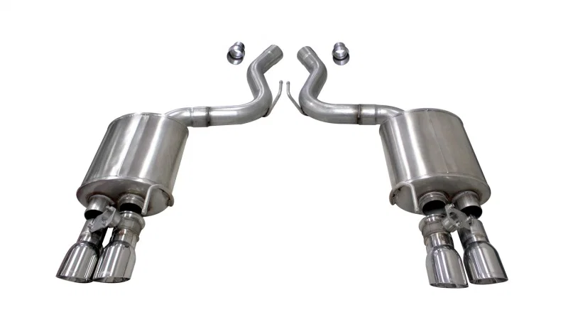 CORSA Performance 21002, 2018-2023 Ford Mustang GT Fastback 5.0L 3in Sport Axle-Back Exhaust w/ 4in Polished Tips