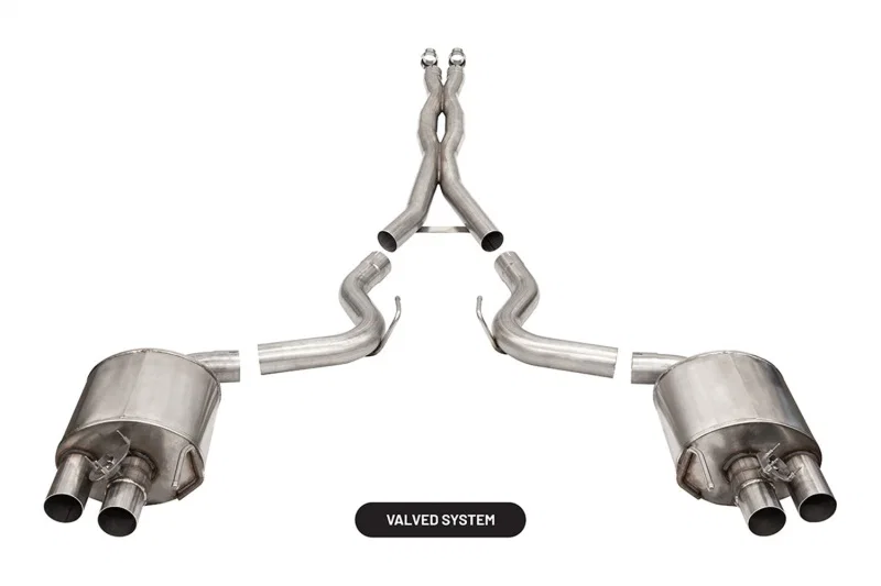 CORSA Performance 21096, 2015-2020 Ford Mustang GT350/R 5.2L V8 Dual Rear Cat-Back- Stainless Dual Rear Exit