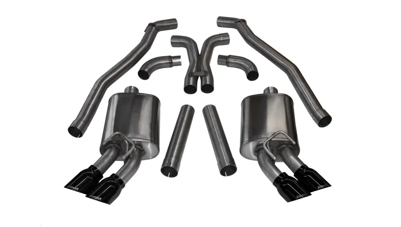 CORSA Performance 14971BLK, 2012-2015 Chevrolet Camaro Coupe ZL1 6.2L V8 Black Sport Cat-Back + XO Exhaust