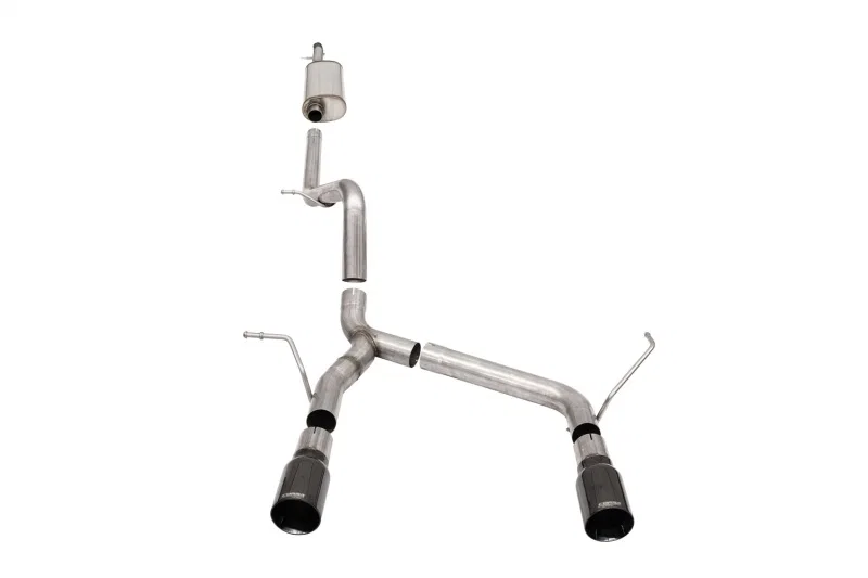 CORSA Performance 21122BLK, 2007-2018 Jeep Wrangler JKU 3.6L Sport 2.75in Cat-Back Exhaust w/ Single 4in Black Tips