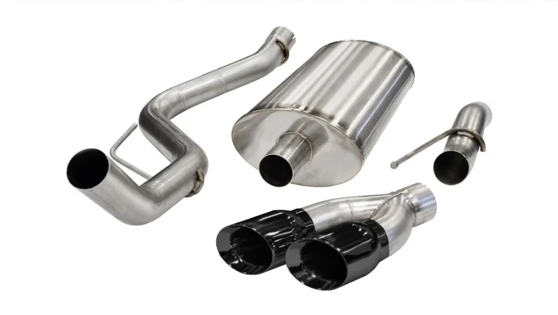 CORSA Performance 14387BLK, 2011-2014 Ford F-150 Raptor 6.2L V8 Black Sport Cat-Back Exhaust