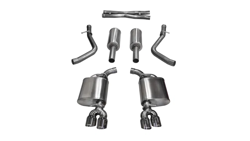 CORSA Performance 14986, 2015-2017 Dodge Challenger Sport Cat-Back Dual Rear Exit with Twin 3.5in Polished Pro-Seri