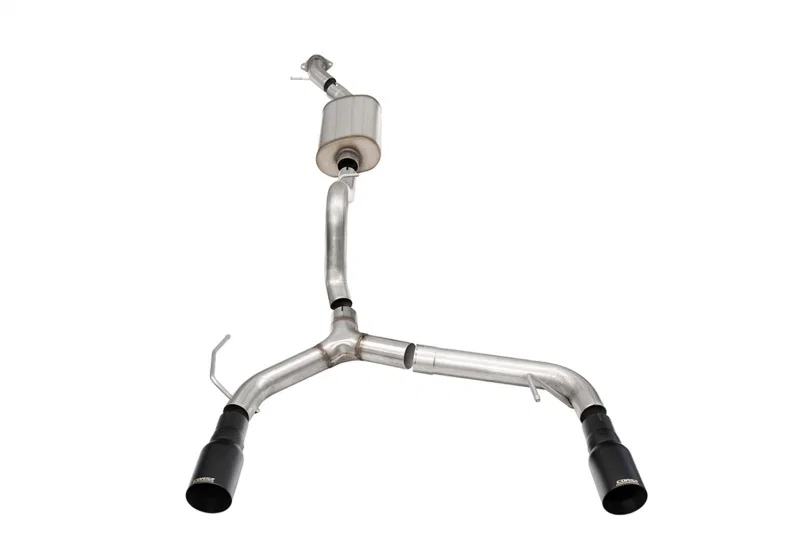 CORSA Performance 21204BPC, 21-25 Ford Bronco 2.3L 2-Door 2.75in Cat-Back Dual Rear Exhaust w/ 4in Straight-Cut Black Tips
