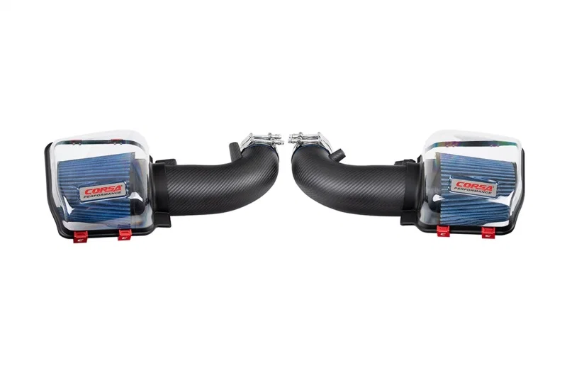 CORSA Performance 44013MT, 2024+ Ford Mustang GT 5.0L Carbon Fiber Cold Air Intake w/ MaxFlow Oiled Air Filters - Matte