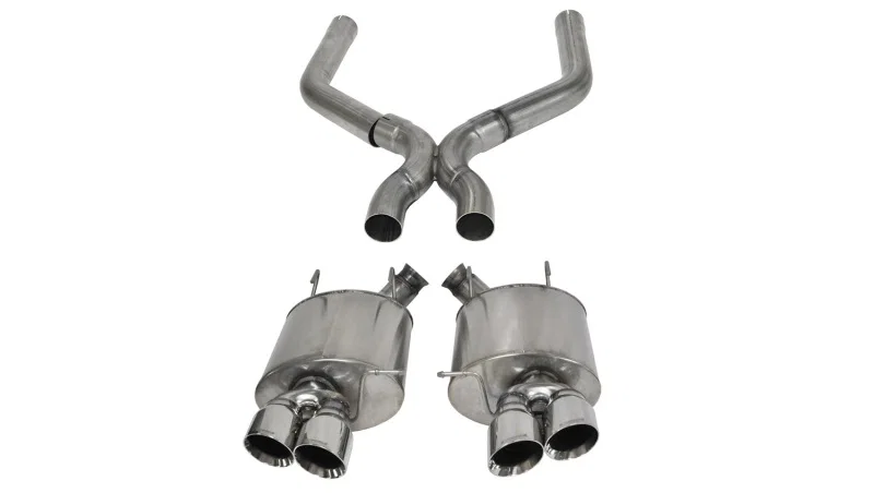 CORSA Performance 14323, 2013-2014 Ford Mustang Shelby GT500 5.8L V8 Polished Sport Axle-Back + XO Exhaust