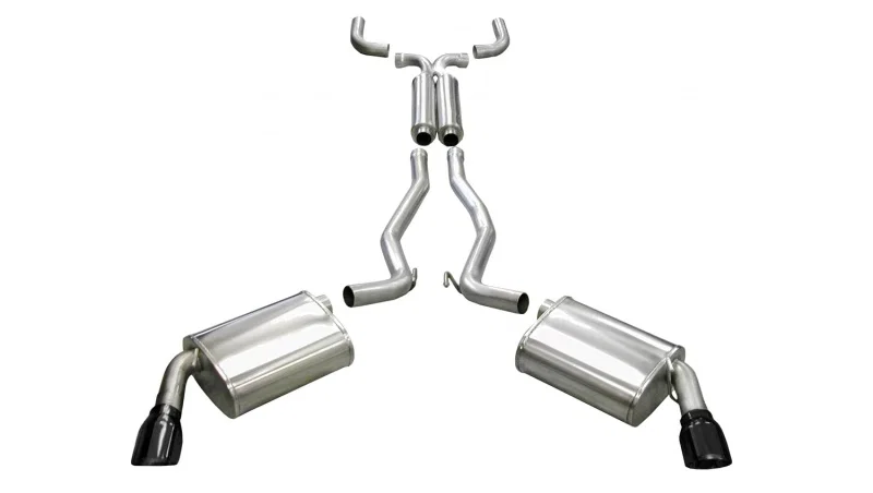 CORSA Performance 14952BLK, 2010-2015 Chevrolet Camaro Coupe SS 6.2L V8 Auto Black Sport Cat-Back + XO Exhaust