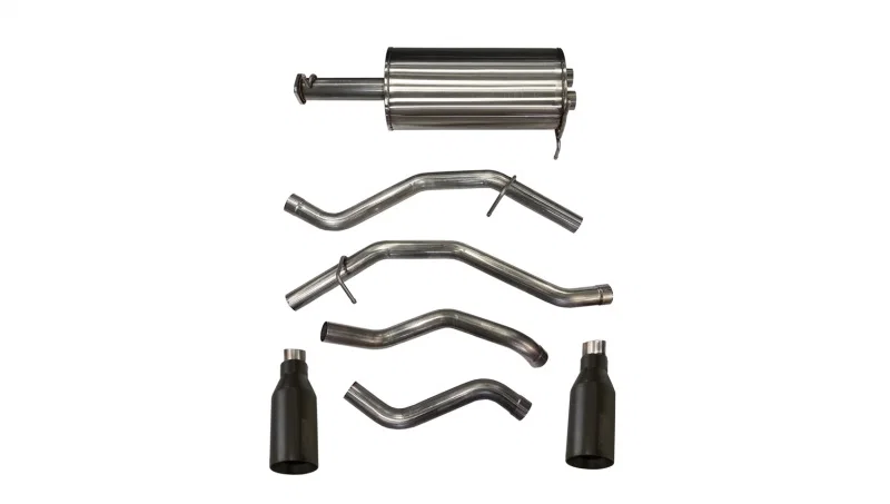 CORSA Performance 21035BPC, 2019-24 Ram 1500 5.7L Crew Cab w/ 57in or 76in Bed Cat-Back Dual Rr Exit 5in Blk Cerakote Tips