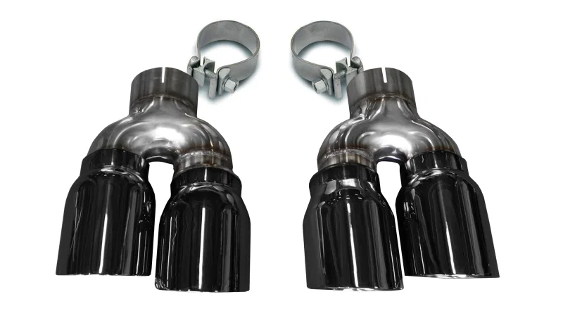 CORSA Performance 14479BLK, 2016-2019 Cadillac ATS 3.6T 4in Inlet / 4in Outlet Twin Black Tip Kit (For Corsa Exhaust Only)