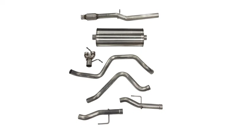 CORSA Performance 21043, 2019-24 Silverado/Sierra 5.3L V8 3in Dual Rear Exit 157in Wheelbase Catback - Sport (No Tips)