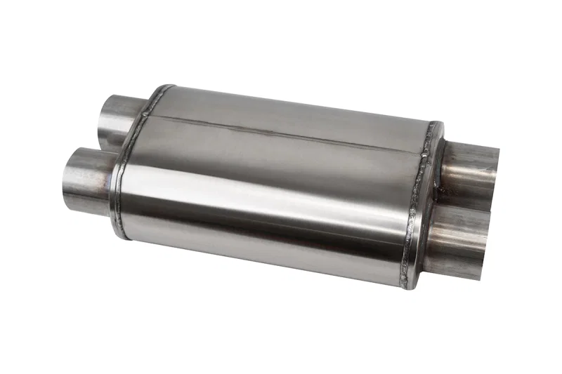 CORSA Performance PKM2020, Pro-Series 304SS Packed Resonator - 3.0in Dual Inlet / Dual Outlet - 19in OAL