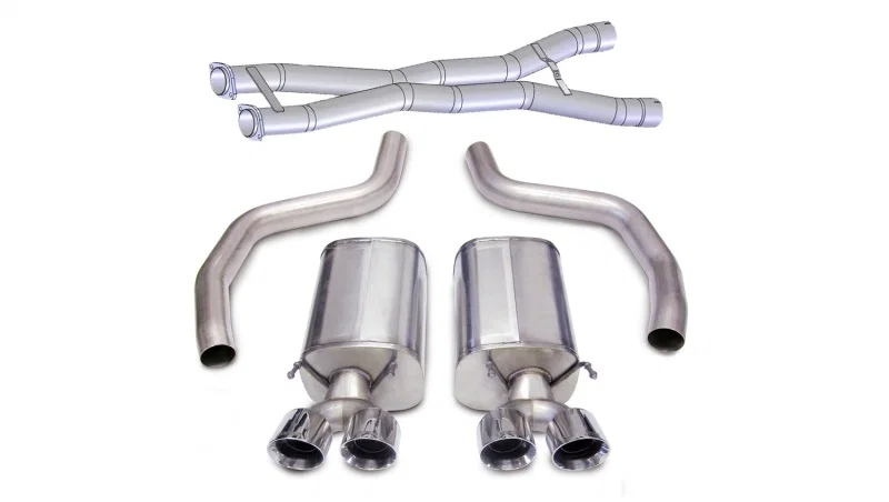 CORSA Performance 14164CB3, 2012-2013 Chevrolet Corvette C6 ZR1 Sport Cat-Back Dual Rear Exit w/ Twin 4.0in Pol Tips