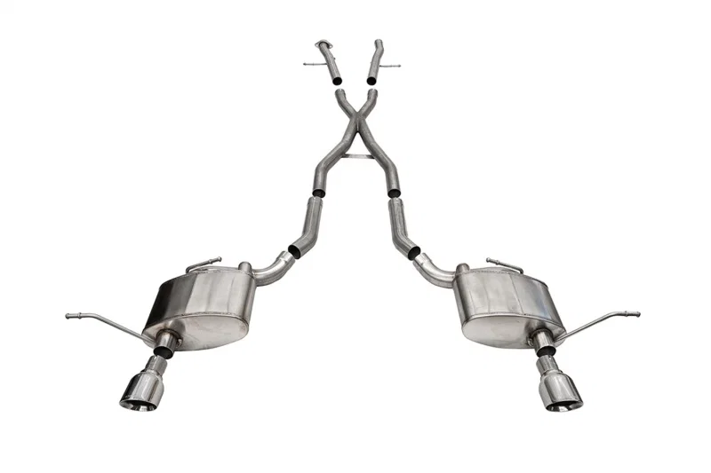 CORSA Performance 21187, 2011-21 Jeep Grand Cherokee Xtreme 2.5in Cat-Back Dual Rear Exit w/ Single 4.5in Polished Tips