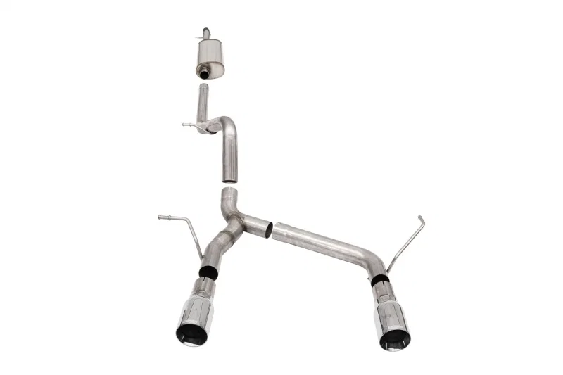 CORSA Performance 21122, 2007-2018 Jeep Wrangler JKU 3.6L Sport 2.75in Cat-Back Exhaust w/ Single 4in Tips