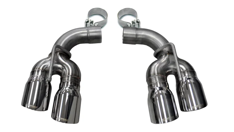 CORSA Performance 14774, 2017-2024 Chevy Camaro SS 2.75in Inlet / 4in Outlet Polished Tip Kit (For Corsa Exhaust Only)