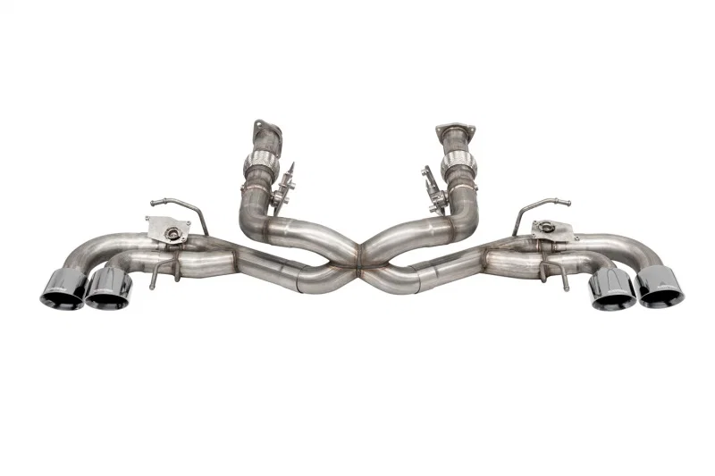 CORSA Performance 21106, 2020-2025 Corvette C8 3in Valved Cat-Back 4.5in Pol Quad Tips - Fits Factory NPP Exhaust w/AFM
