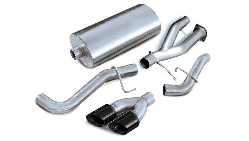 CORSA Performance 14220BLK, 2002-2006 Cat-Back Exhaust w/Black Twin 4in Tips 02-06 Cadillac Escalade 6.0L V8