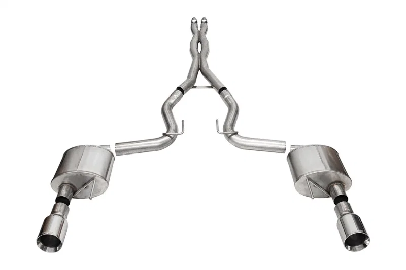 CORSA Performance 21251, 24+ Ford Mustang GT Xtreme CatBack Exhaust Sys 3.0in Dual Rear Exit w/4.5in Straight Cut Tips