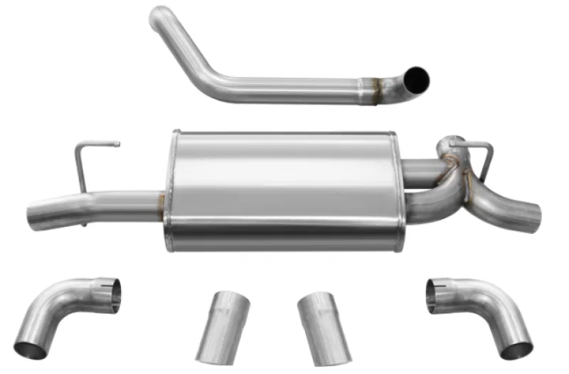 CORSA Performance 21013, 2018-2025 Jeep Wrangler JL 2.5in Dual Rear Turn Down Exit Sport Axle-Back Exhaust