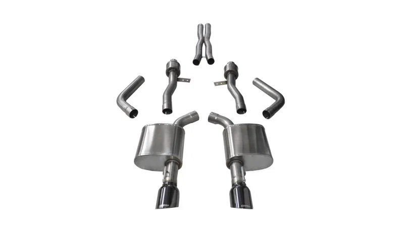 CORSA Performance 14995BLK, 2015-2023 Dodge Charger SRT / Scat Pack / R/T 6.4L Black Sport Cat-Back Exhaust