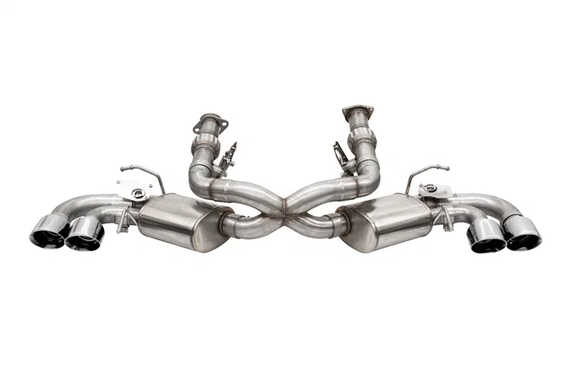 CORSA Performance 21103, 20-25 Corvette C8 3in Valved Cat-Back 4.5in Pol Quad Tips Fits Factory Perf Exhaust DeletesAFM