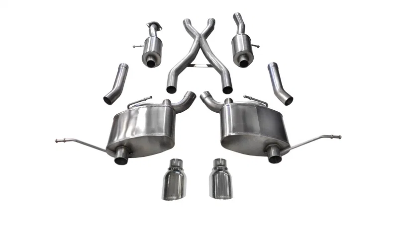 CORSA Performance 14980, 2011-2021 Jeep Grand Cherokee 3.6L Dual Rear Exit Sport Exhaust w/ 4.5in Pro-series Tips