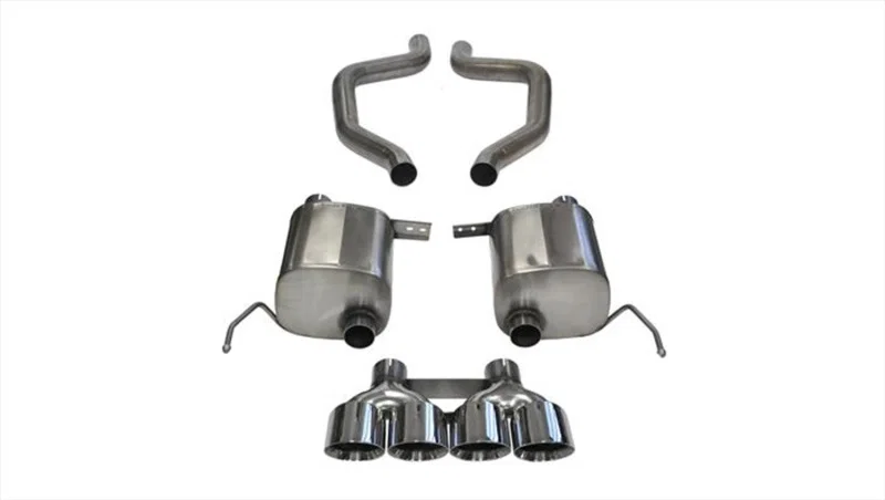 CORSA Performance 14768, 2017-2019 Corvette Z06 2.75in Axle Back Exhaust Polished Dual Rear Exit Quad 4.5in Tip (Sport)