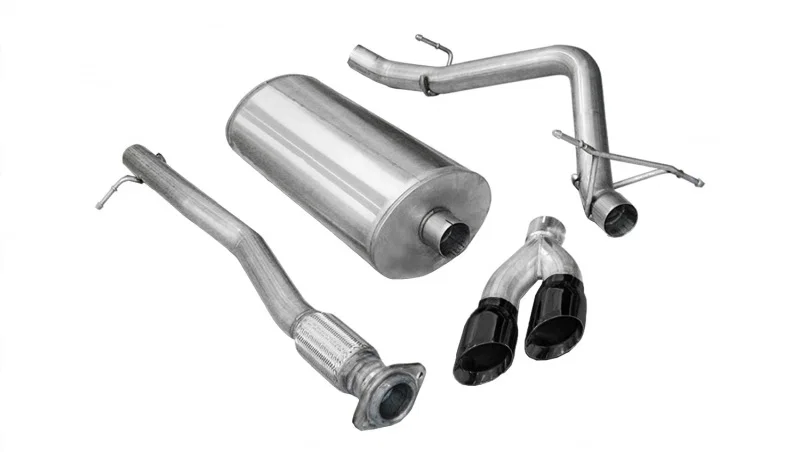 CORSA Performance 14904BLK, 2009-2009 Chevrolet Silverado Crew Cab/Short Bed 1500 4.8L V8 Black Sport Cat-Back Exhaust for GMC Sierra 1500