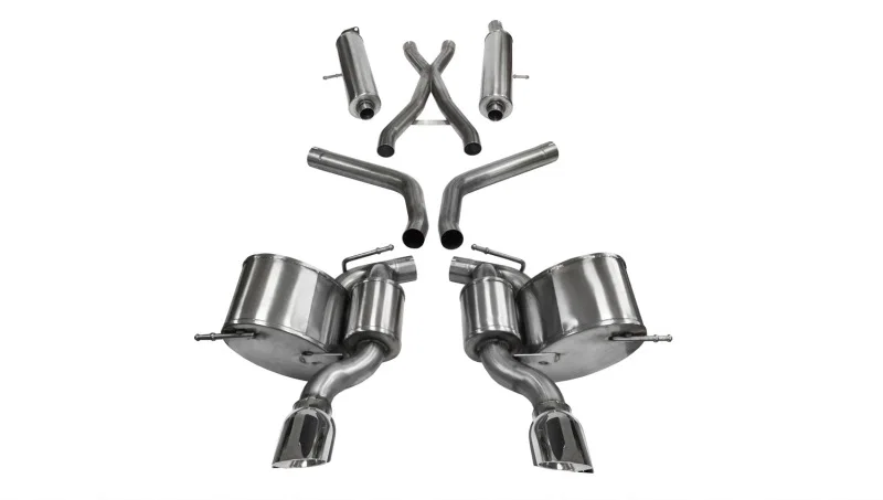 CORSA Performance 14466, 2012-2013 Jeep Grand Cherokee 6.4L V8 Polished Sport Cat-Back Exhaust