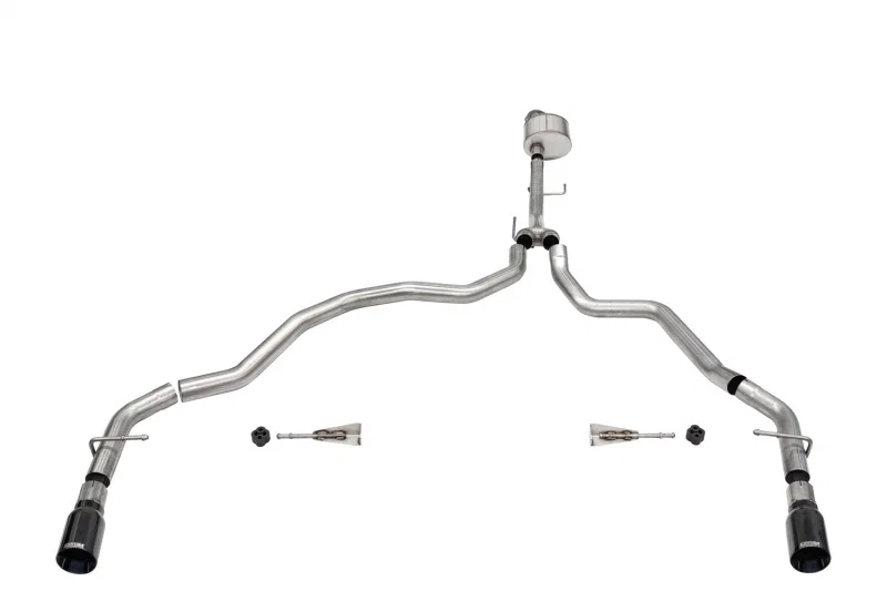CORSA Performance 21143BLK, 2021-2025 Ford F-150 Regular Cab/6.5in Bed 5.0L V8 Xtreme Cat-Back Dual Rear Exit-Black PVD