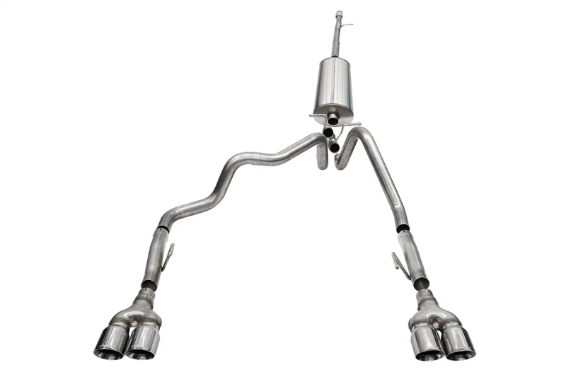 CORSA Performance 21238, 2022-2024 Chevrolet Silverado 1500 Cat-Back Dual Rear Exit with Twin 4in Polished Tips