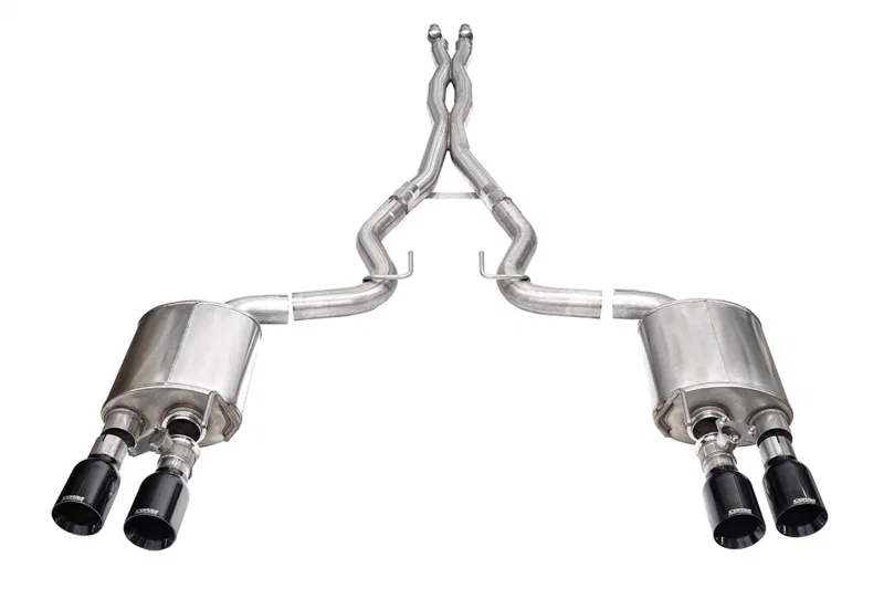 CORSA Performance 21266BLK, 24-25 Ford Mustang Dark Horse 5.0L 3in Dual Rear Cat-Back w/Twin 4.5in Black PVD Straight Tips