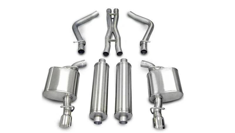CORSA Performance 14439, 2005-2010 Dodge Charger No Towing Hitch R/T 5.7L V8 Polished Xtreme Cat-Back Exhaust