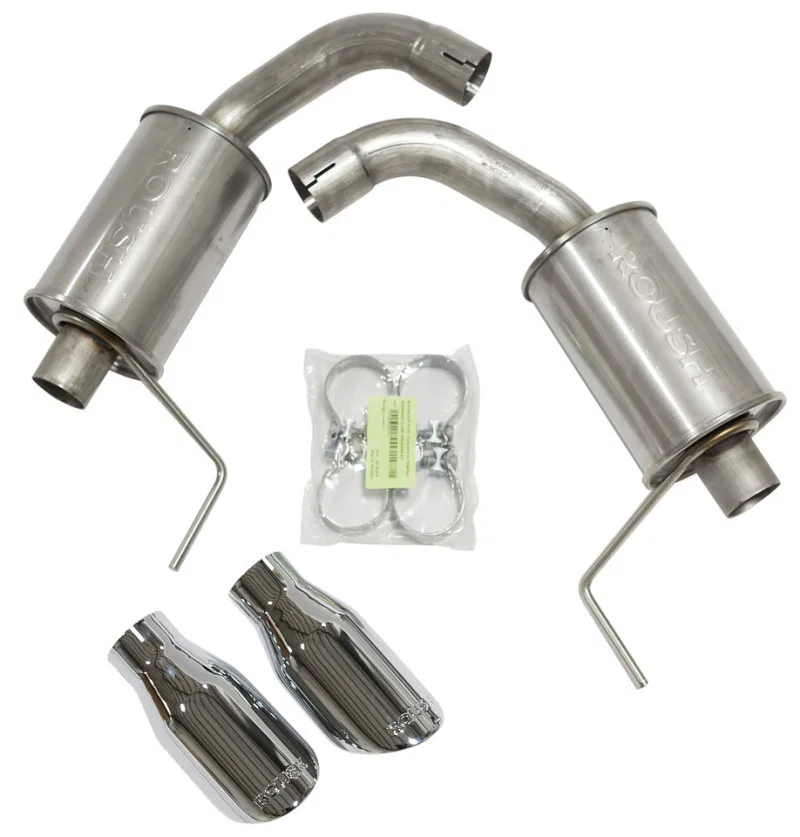 Roush 421834, 2015-2017 & 2024 Ford Mustang 5.0L V8 Exhaust Kit w/ Round Tips (304SS)