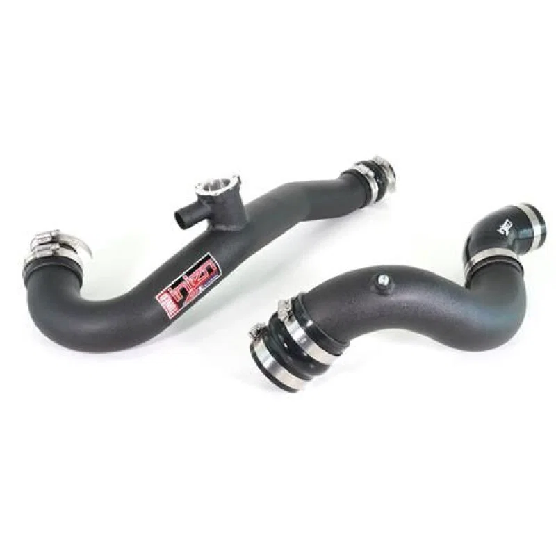 Injen SES9200ICPWB, 15-19 Ford Mustang 2.3L EcoBoost Aluminum Intercooler Piping Kit - Wrinkle Black