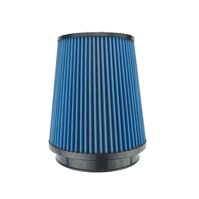 Injen X-1099-BB, NanoWeb Dry Air Filter 5.00in Inlet w/ShurLok 6.50in Base/ 5.00in Top w/ Barb Fitting
