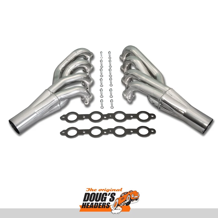 Mid Length Header 70-81 GM F Body 4.8-6.2L LS Engine Swap 1 7/8" Primary 3" Collector Black Hi Temp Coated for 1970-1981 Chevrolet Camaro and Pontiac Firebird