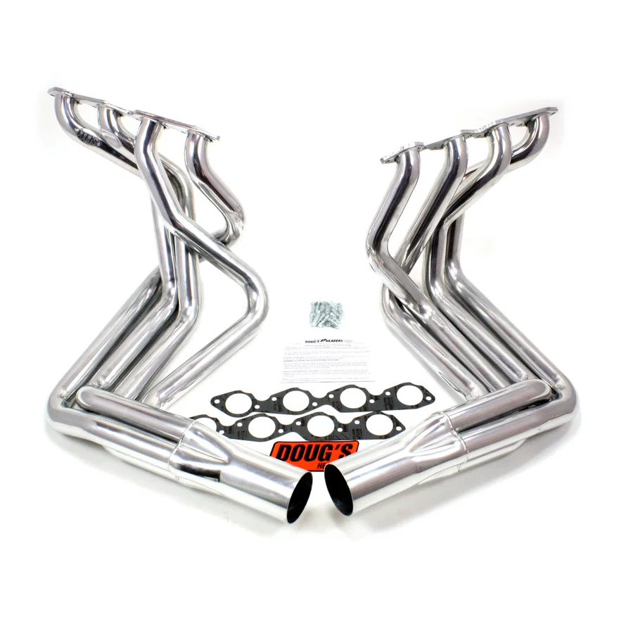 Sidemount Header 396-454 BBC Non Cat, no EGR or A.I.R. 2 1/8" Primary 4" Collector Silver Ceramic Coated for 1963-1982 Chevrolet Corvette