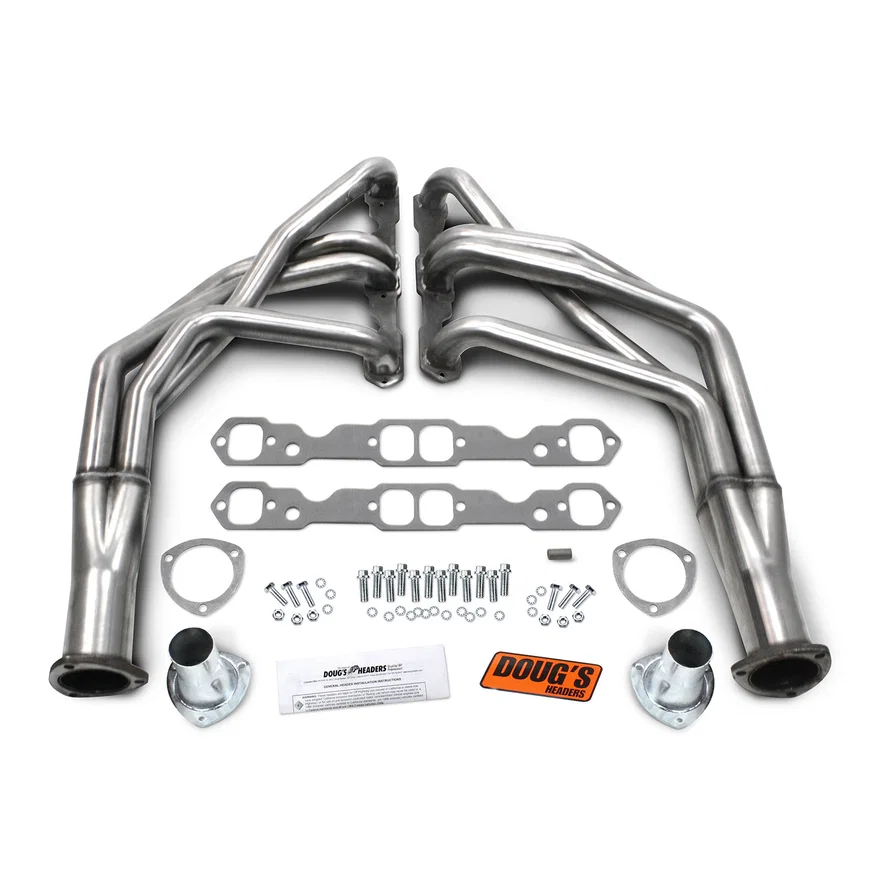304 Stainless Long Tube Header 67-69 F Body/68-74 X Body 265-400 SBC 1 3/4" Primary 3" Collector for Chevrolet and Pontiac