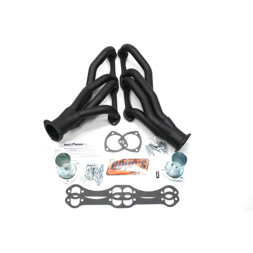 Mid Length Header 64-92 GM F, G, & A Body 265-400 SBC 1 5/8" Primary 2 1/2" Collector Black Hi Temp Coated for 22 vehicles