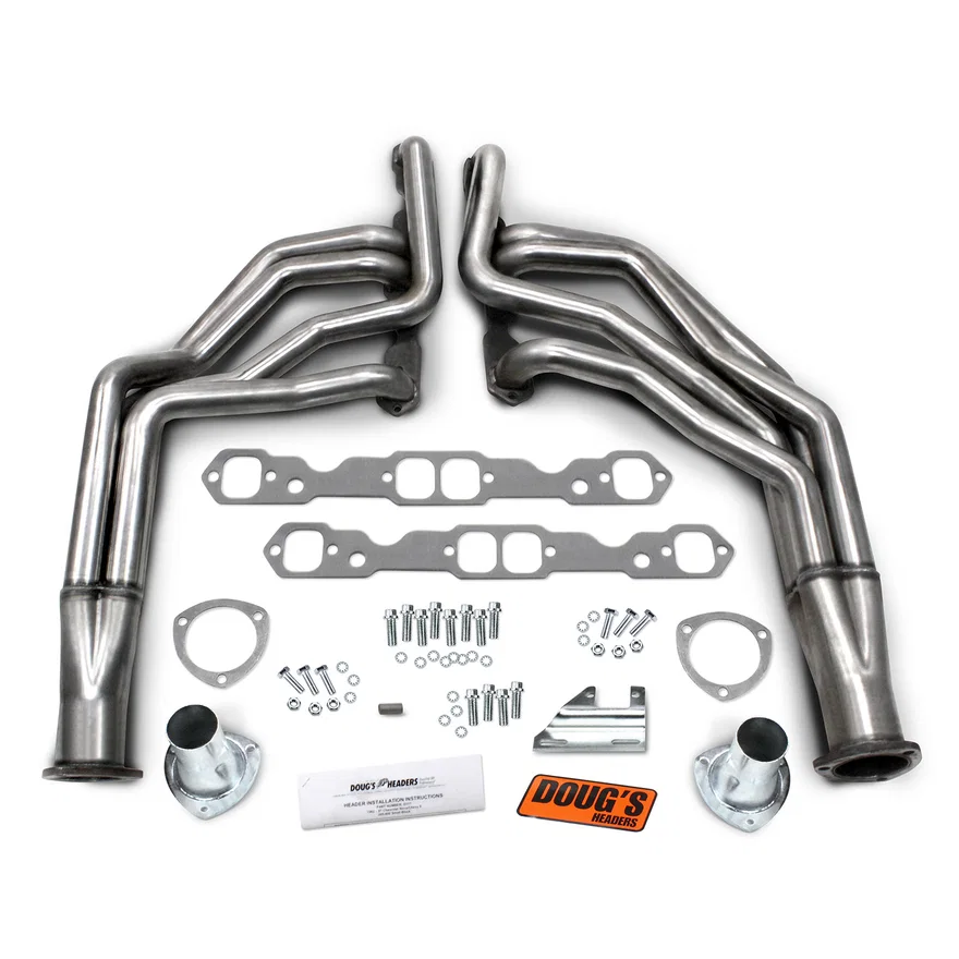 304 Stainless Long Tube Header 62-67 Nova 265-400 SBC Stock or Mustang II style suspension 1 3/4" Primary 3" Collector for 1963-1967 Chevrolet Chevy II