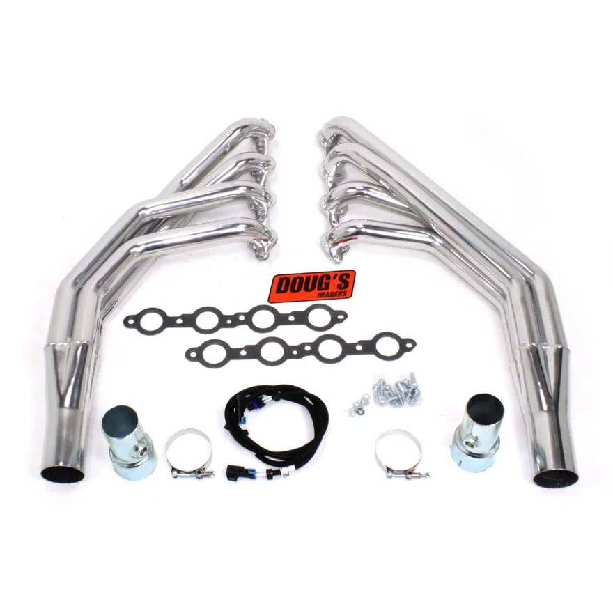 Long Tube Header 70-74 GM F Body 4.8-6.2L LS Engine Swap 1 7/8" Primary 3" Collector Silver Ceramic Coated for 1970-1974 Chevrolet Camaro and Pontiac Firebird