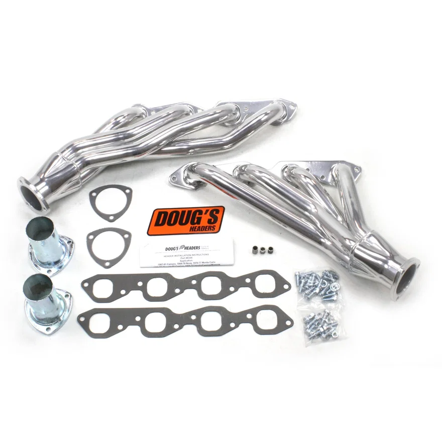 Mid Length Header 64-77 GM F, G, & A Body 396-502 BBC 1 3/4" Primary 3" Collector Silver Ceramic Coated for Chevrolet, GMC and Pontiac