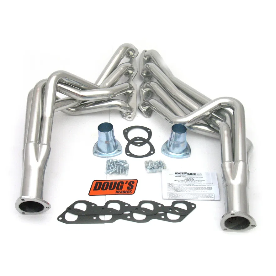 Long Tube Header 70-81 GM F & A Body 396-502 BBC 1 7/8" Primary 3 1/2" Collector Silver Ceramic Coated for Chevrolet and Pontiac