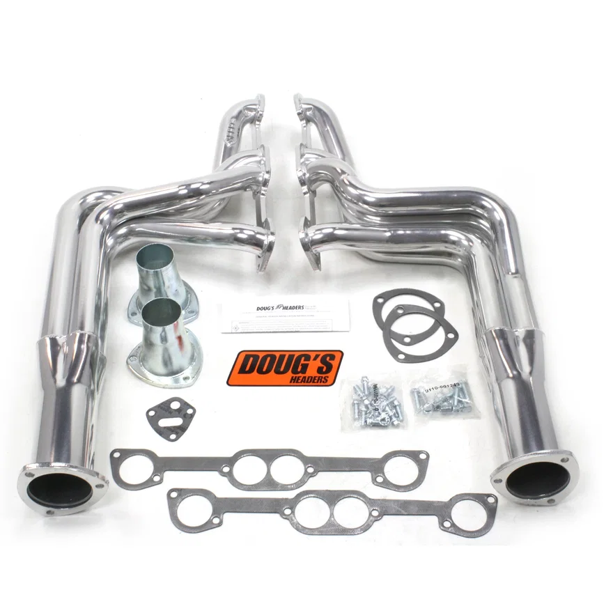 Long Tube Header 455 W/HO/SD/Ram Air Heads only 1 7/8" Primary 3 1/2" Collector Silver Ceramic Coated for 1970-1979 Pontiac Firebird