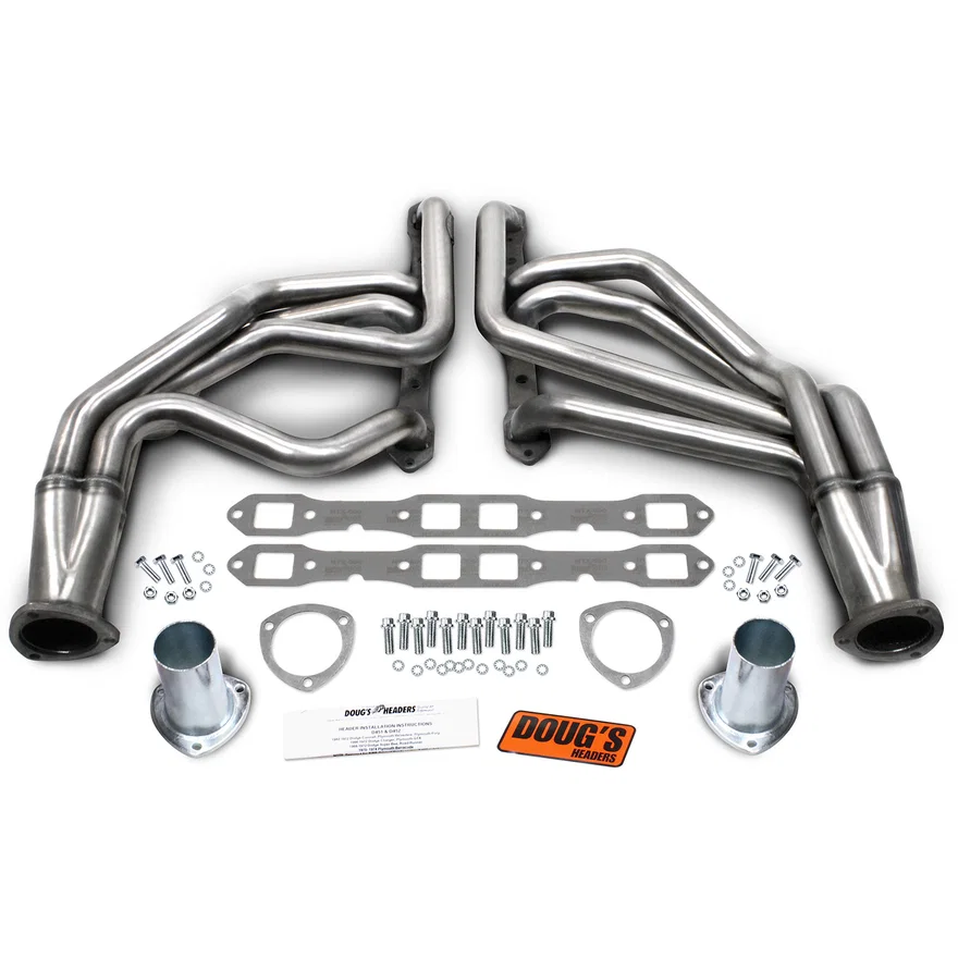 304 Stainless Long Tube Header 62-74 Various Mopar 383-400 'B' Motor 1 3/4" Primary 3" Collector for Plymouth and Dodge