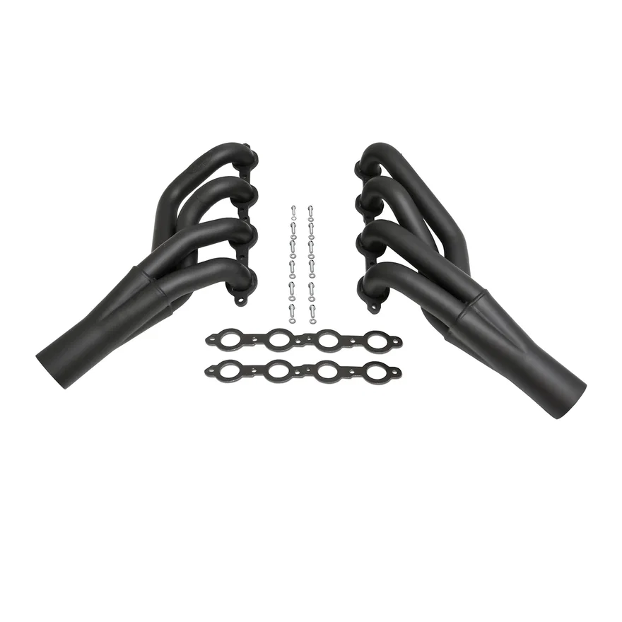 Mid Length Header 70-81 GM F Body 4.8-6.2L LS Engine Swap 1 7/8" Primary 3" Collector Silver Ceramic Coated for 1970-1981 Chevrolet Camaro and Pontiac Firebird