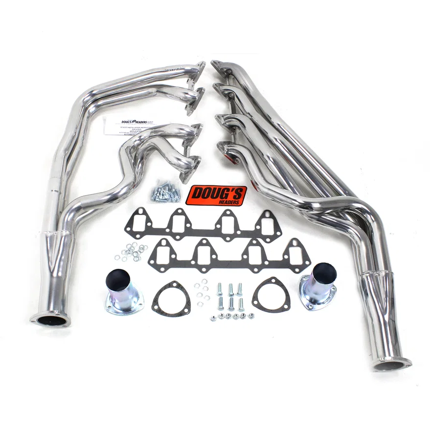 1 3/4" 4-Tube Full Length Header FE 390-428 Manual Only Metallic Ceramic Coating for 1966-1970 Ford Fairlane and Torino