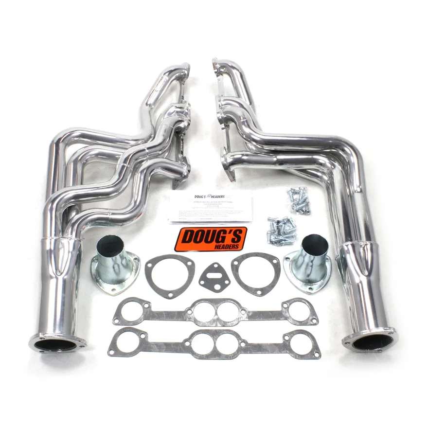 Long Tube Header 455 W/HO/SD/Ram Air Heads only 1 7/8" Primary 3 1/2" Collector Silver Ceramic Coated for Pontiac